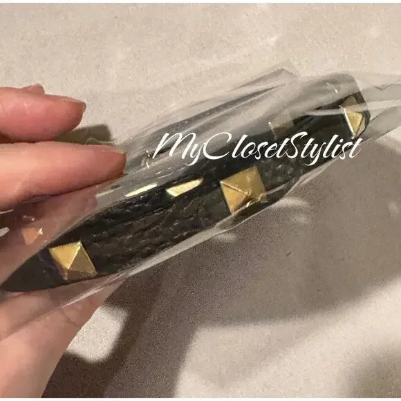 BANDOLIER NEW! Gold Stud Leather iPhone 11Pro Max CASE Crossbody Sarah Strap SET